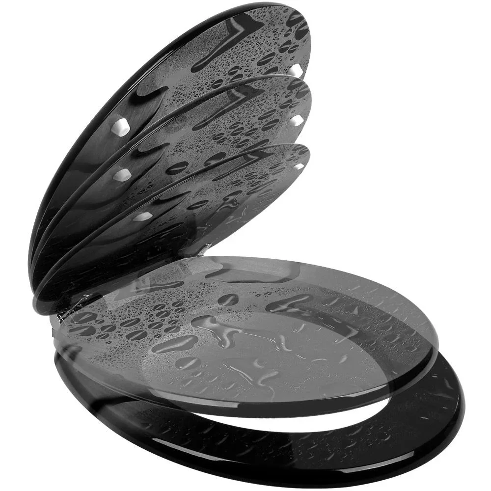 Toilettensitz Waterdrops mit Absenkautomatik und Edelstahlscharnieren - 3