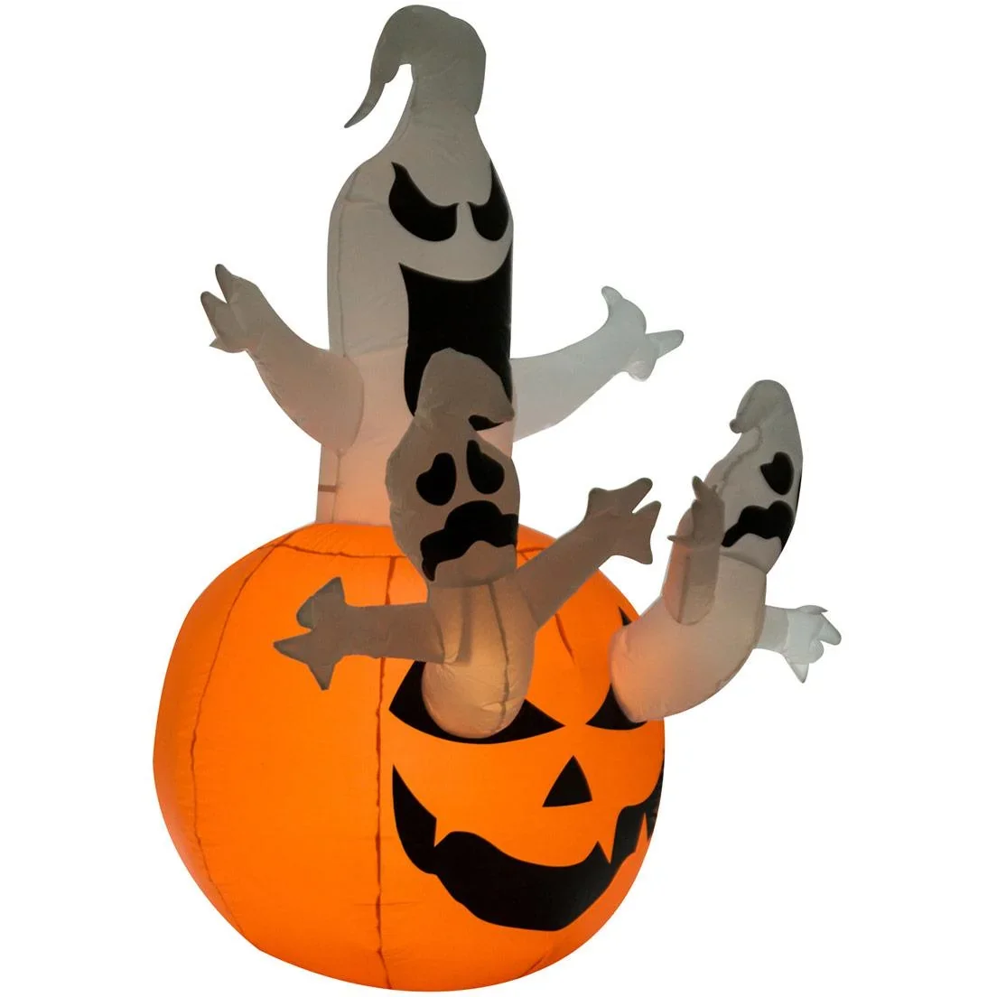 Aufblasbarer Kürbis mit Gespenstern Halloween Deko LED - 2