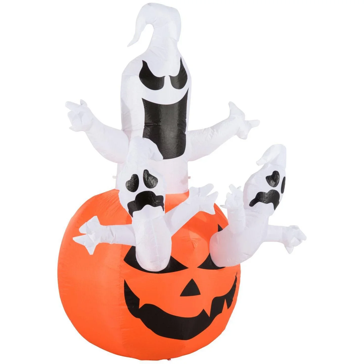 Aufblasbarer Kürbis mit Gespenstern Halloween Deko LED - 4