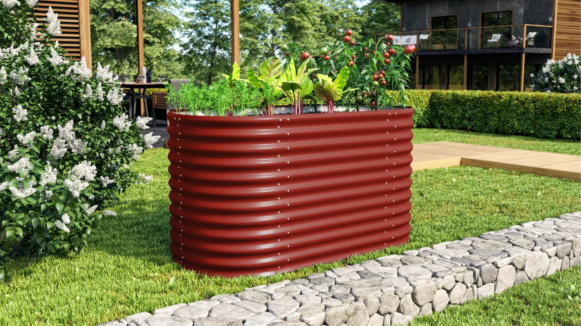 Hochbeet Terra 858, Farbe rubin - 0