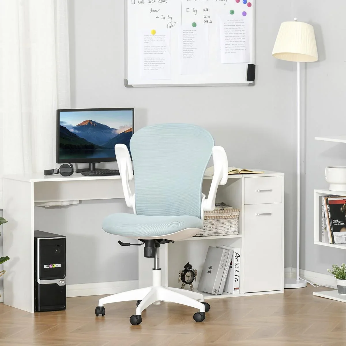 Bürostuhl mit Mesh-Gewebe Schreibtischstuhl Höhenverstellbarer Gaming-Stuhl Home-Office ergonomisches Design Schaumstoff - 0