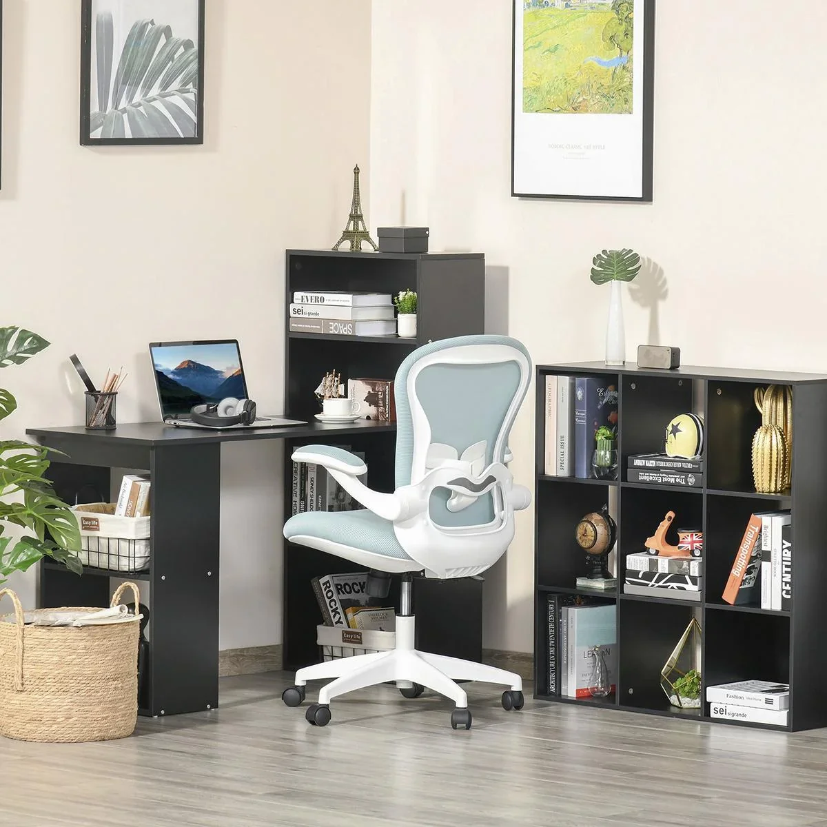 Bürostuhl mit Mesh-Gewebe Schreibtischstuhl Höhenverstellbarer Gaming-Stuhl Home-Office ergonomisches Design Schaumstoff - 1