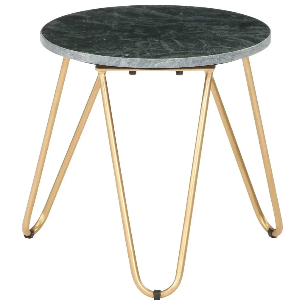 Couchtisch 40x40x40 cm echter Stein mit Marmorstruktur grün - 1