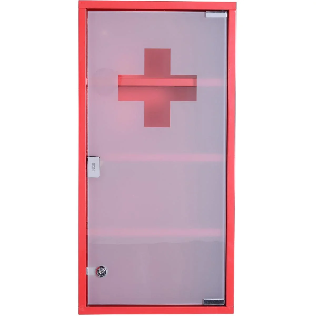 Medizinschrank zum Abschließen rot - 4