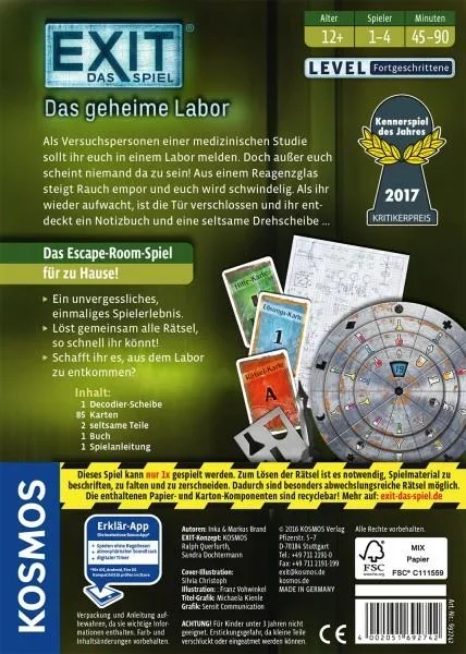 EXIT - Das geheime Labor - 1