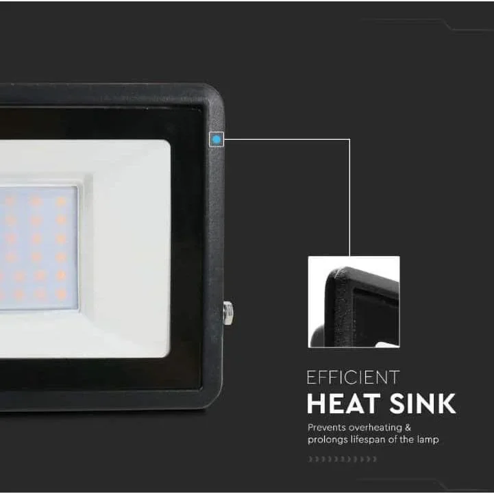 VT-138 LED-Flutlicht - 30W - 2340 Lm - 4000K - Schwarz - 5