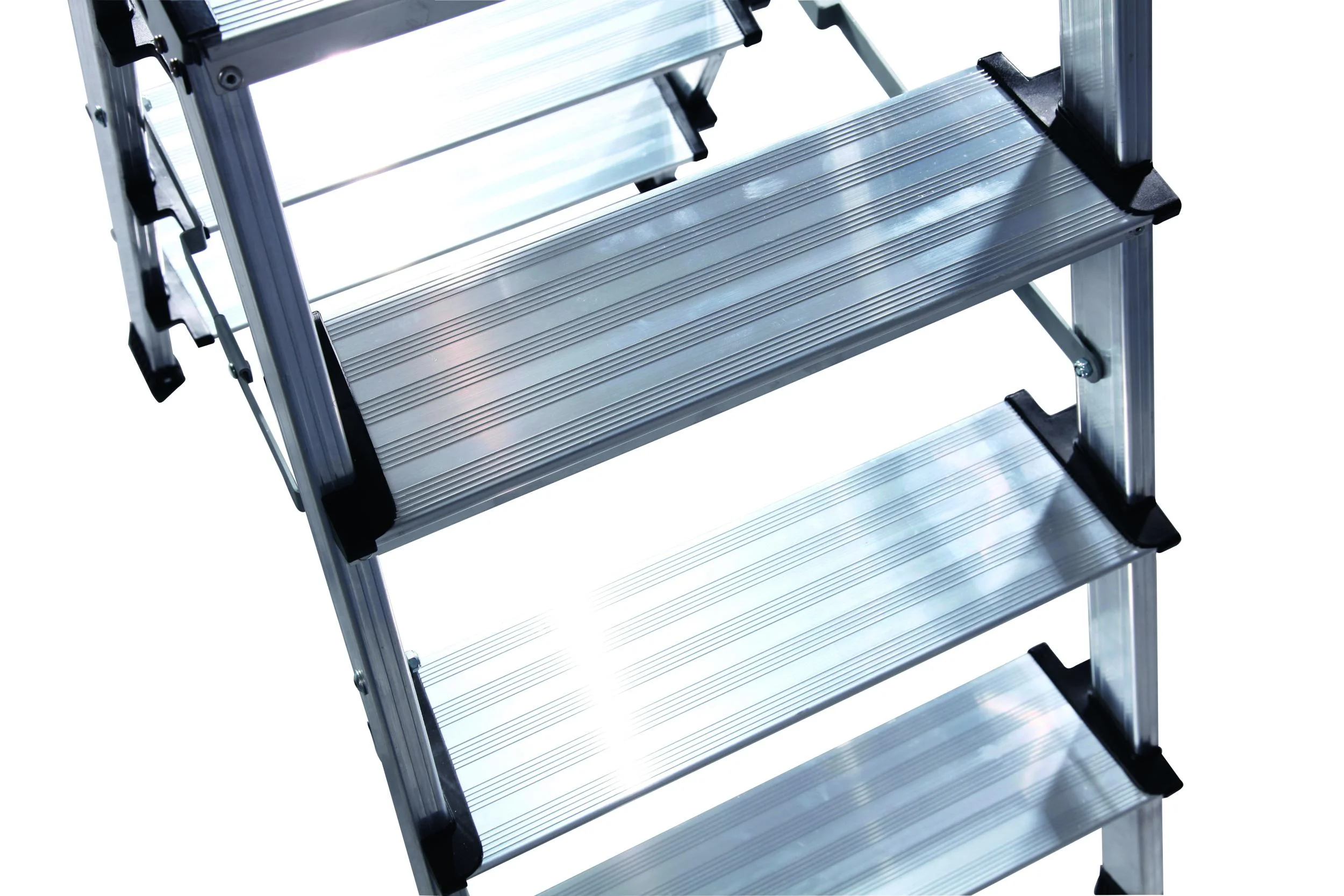 Treppo Doppel-Klapp Tritt (Alu), 2x3 Stufen - 1