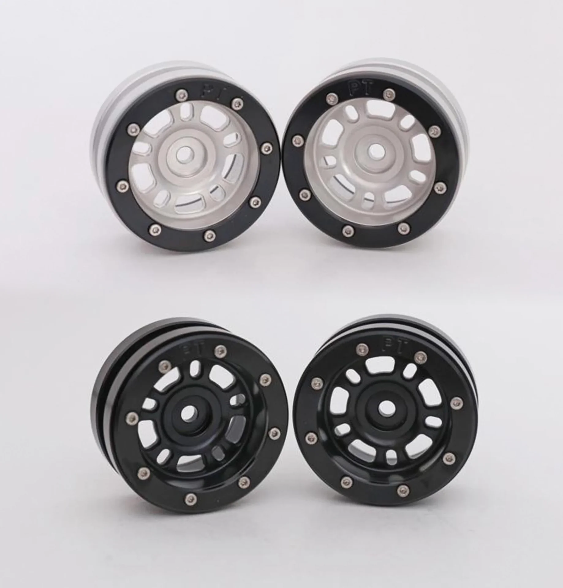 Beadlock Wheels PT- Distractor Silber/Schwarz 1.9 (2 St.) - 1