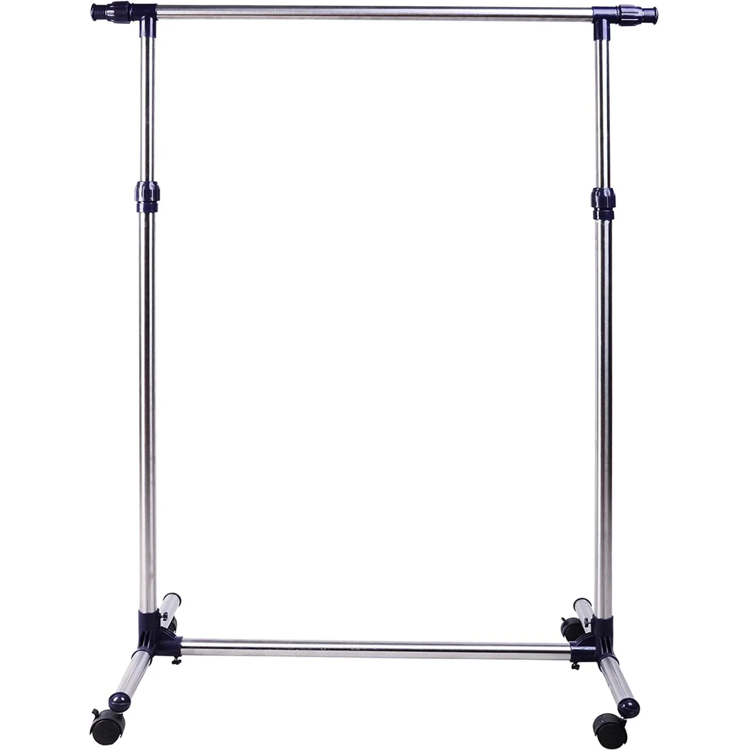 Garderobenständer Edelstahl Kleiderständer rollbar Breite und Höhe verstellbar - 4