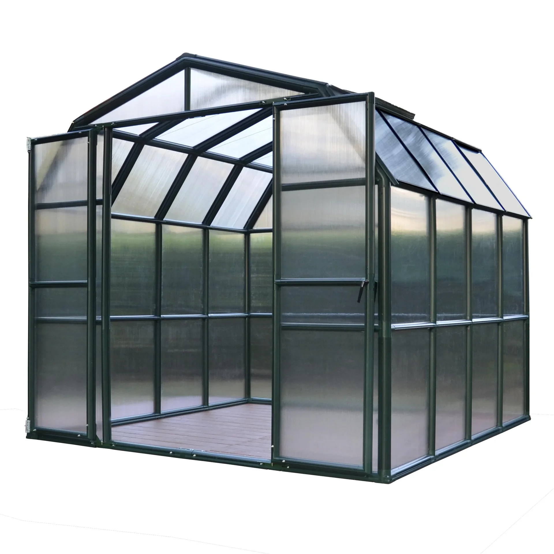 Kunststoff Gewächshaus Grand Gardener 44 mit Fundament, 267 x 264 x 238 cm - 1