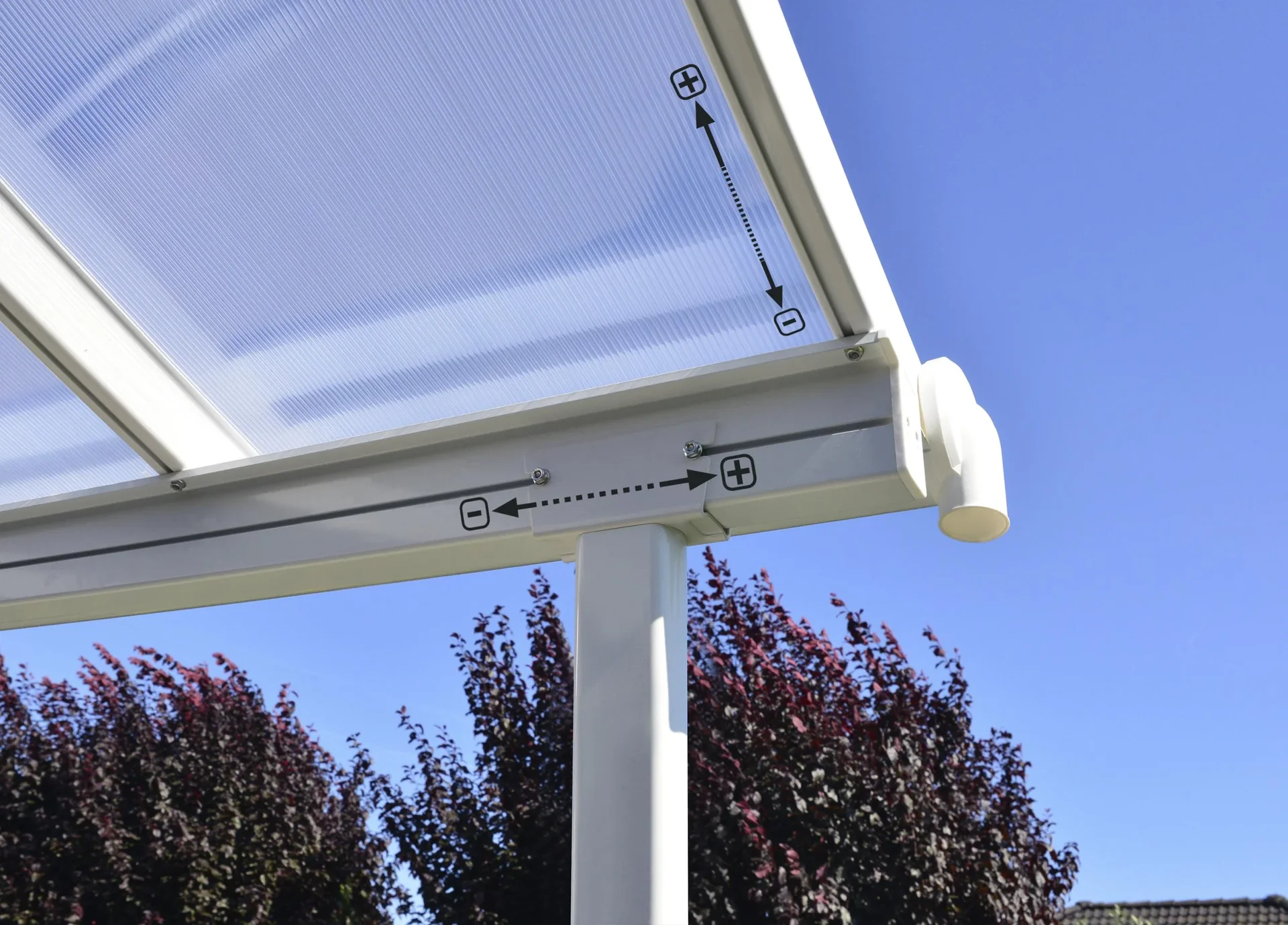 Terrassendach Sierra 230 x 670 cm weiß - 3
