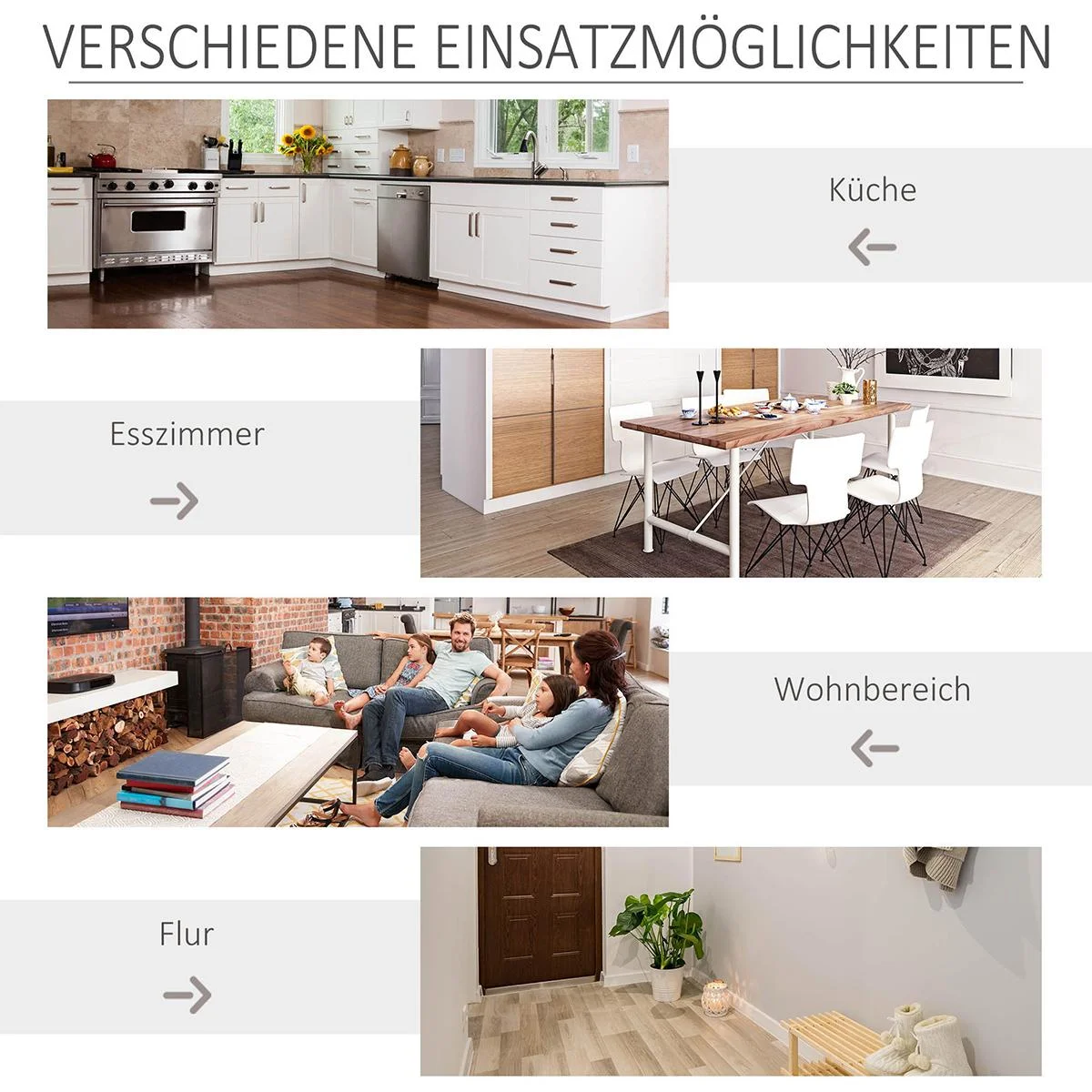 Weinschrank mit Glasvitrine und Weinglashalter Weiß - 2