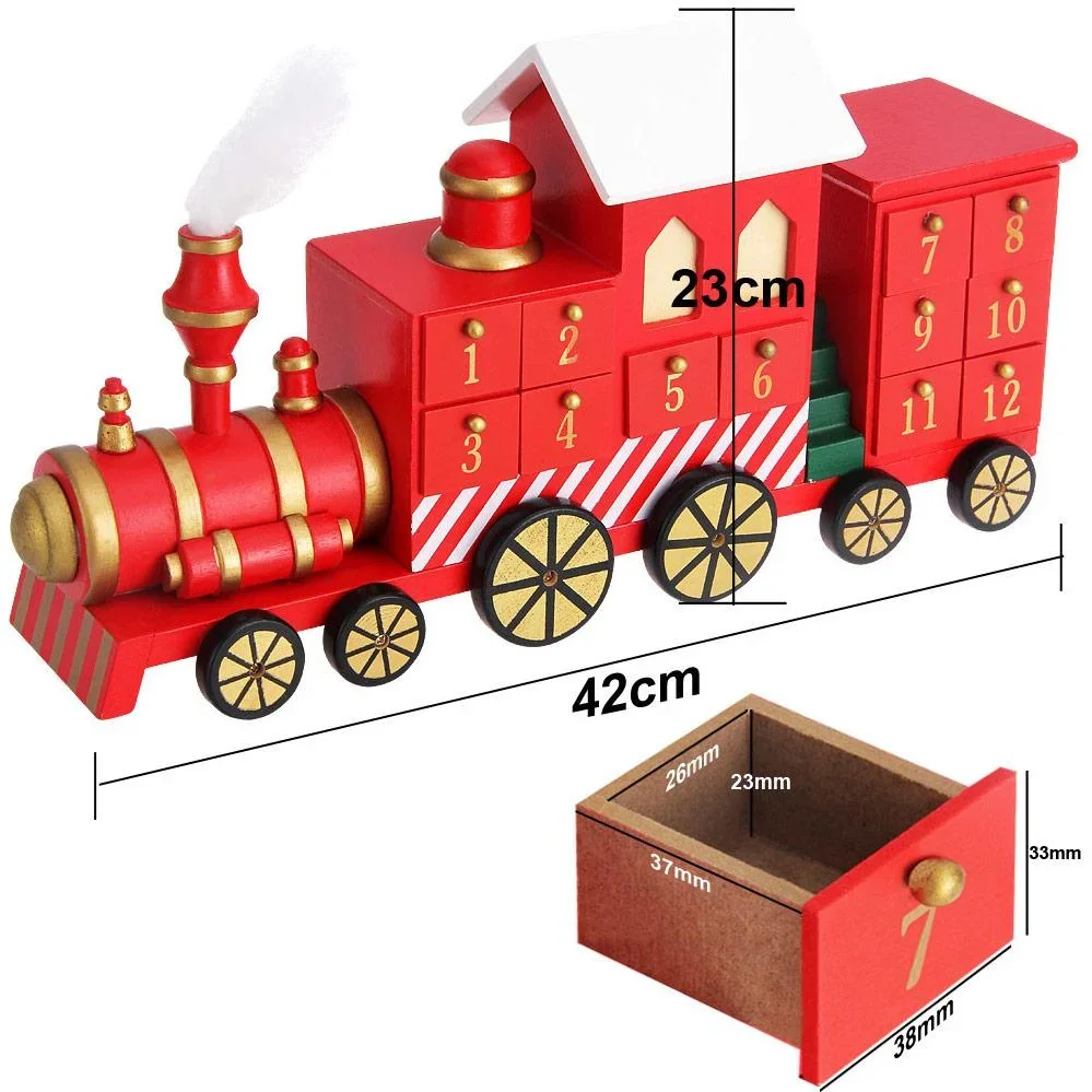 Adventskalender-Lokomotive mit Schubladen zum Selbstbefüllen - 1