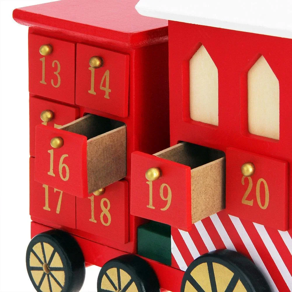 Adventskalender-Lokomotive mit Schubladen zum Selbstbefüllen - 2