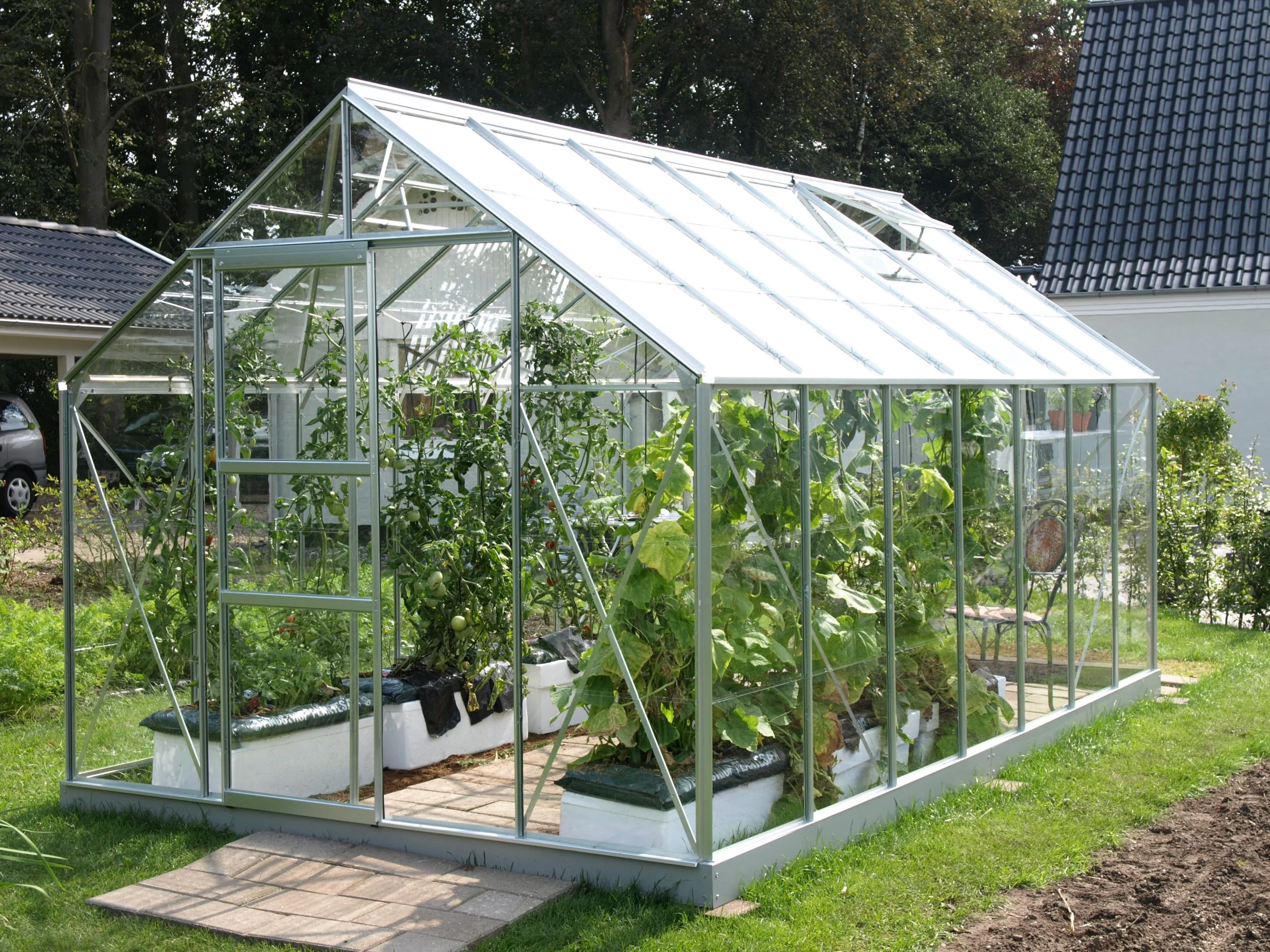 Gewächshaus Merkur 9900 ESG 3 mm, Farbe alu - 1