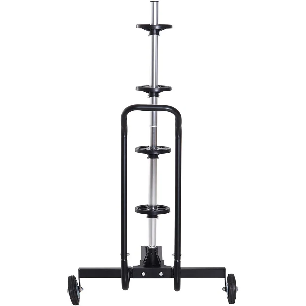 Reifenständer Reifenwagen Felgenbaumwagen felgenschonend fahrbar Schwarz 4 Reifen 240 mm - 4