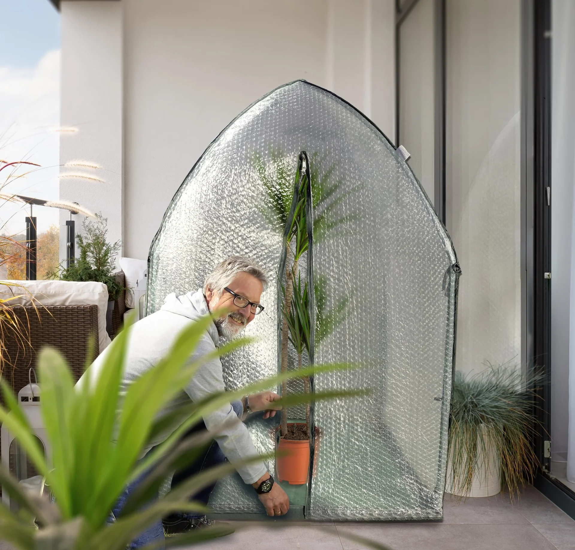 Pflanzen-Überwinterungszelt "ICEDOME", 183 x 120 x 120 cm - 2