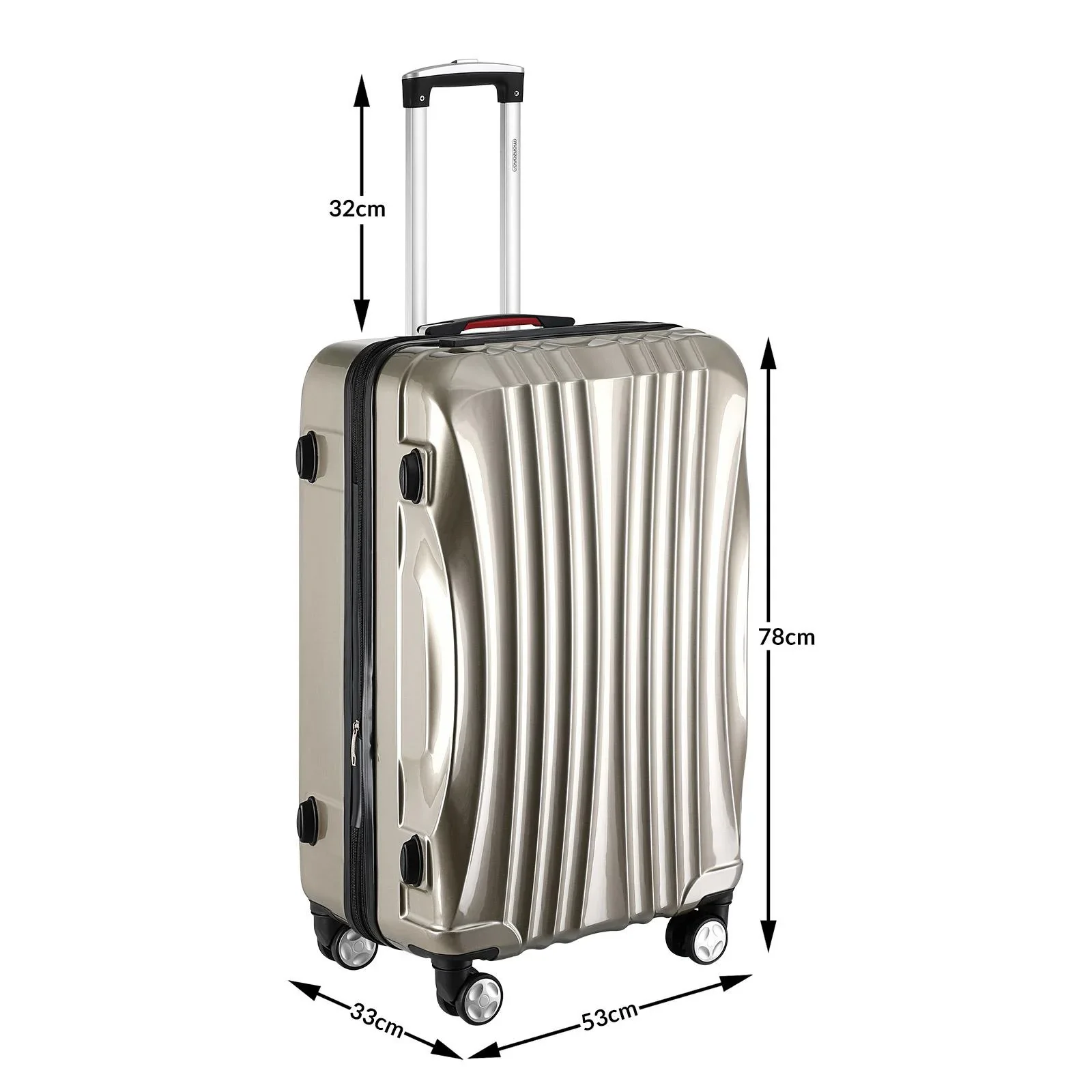 Hartschalenkoffer Ikarus Champagne XL aus ABS 105-154l 78x53x33cm - 4
