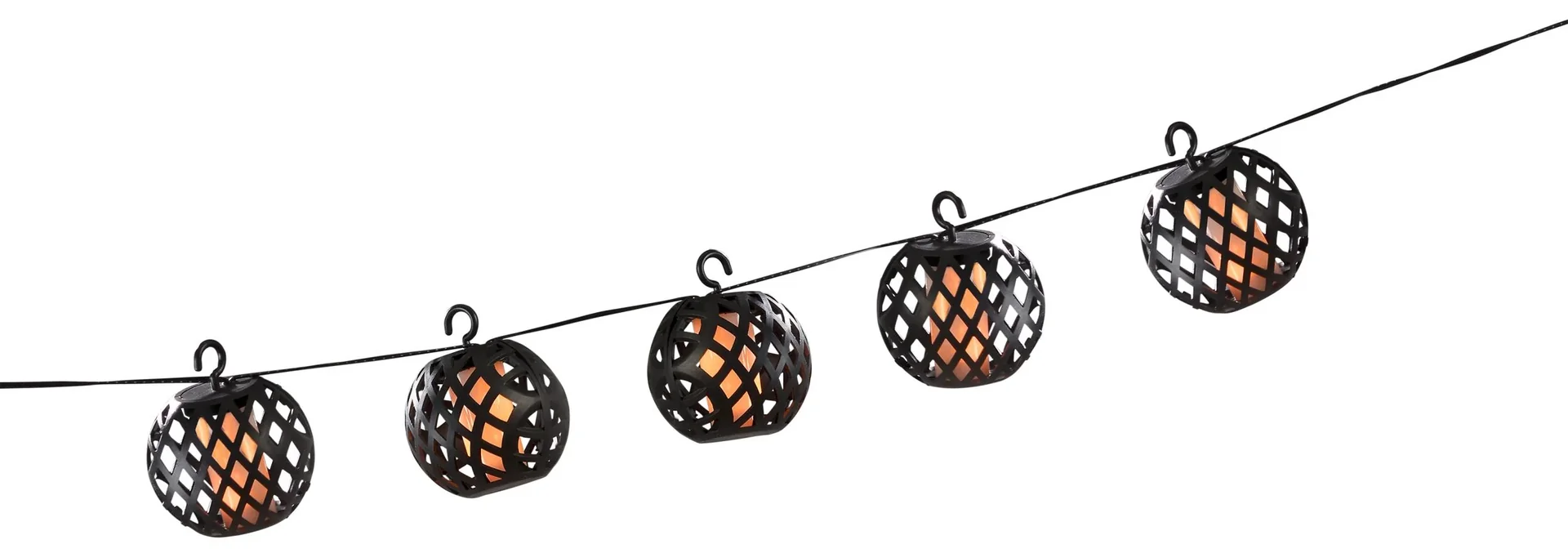 Solar LED-Lichterkette mit realistischem Flammeneffekt - 3
