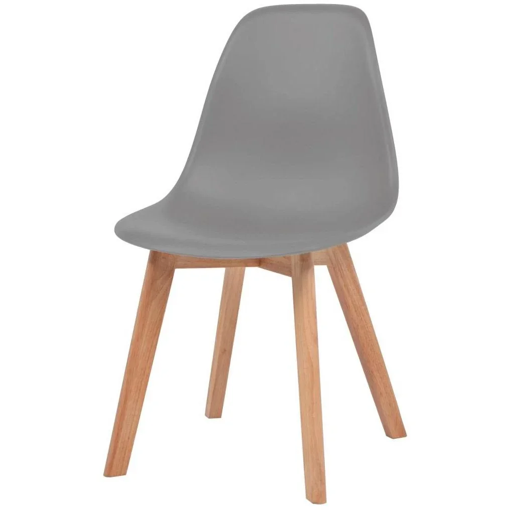 Esszimmerstühle 4 Stück Kunststoff grau - 3