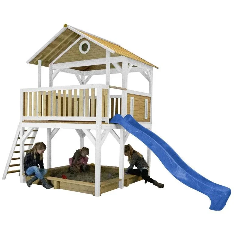 Simba Spielturm Braun/Weiß - Blaue Rutsche - 6