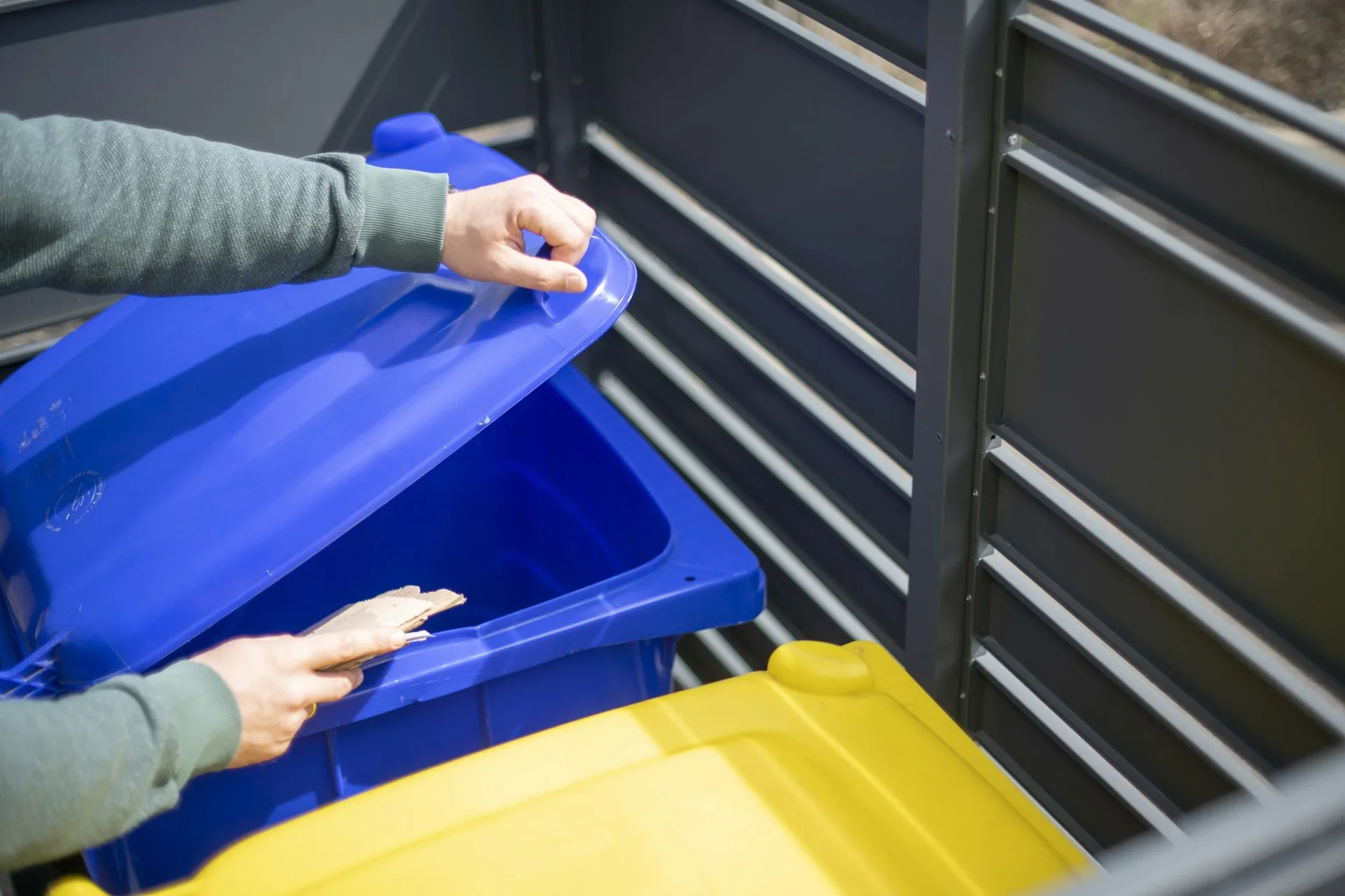 Mülltonnenverkleidung Planum 2er Box, 150 cm, antharzit - 2