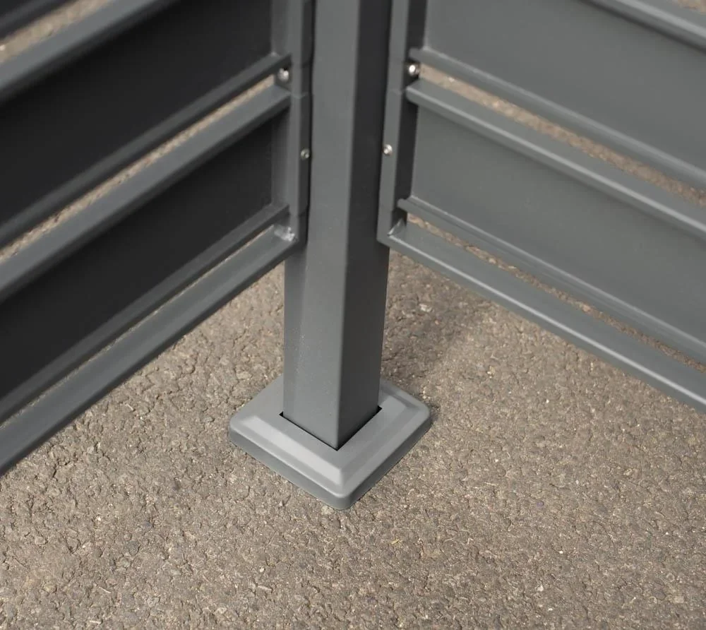 Mülltonnenverkleidung Planum 2er Box, 150 cm, antharzit - 7