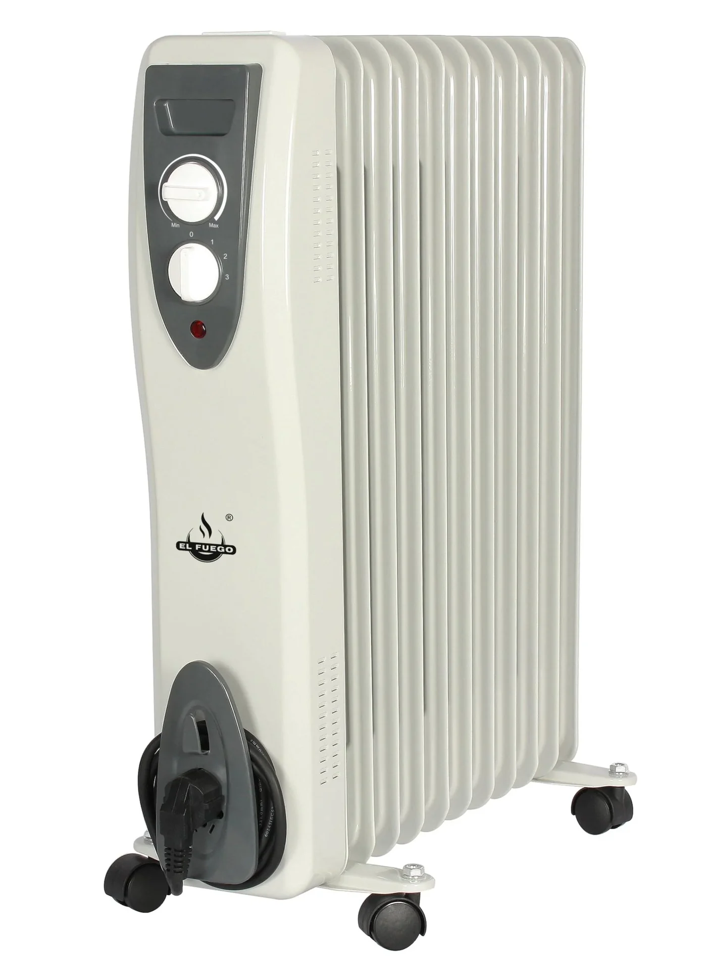 Mobiler Ölradiator, weiß, 11 Rippen - 2