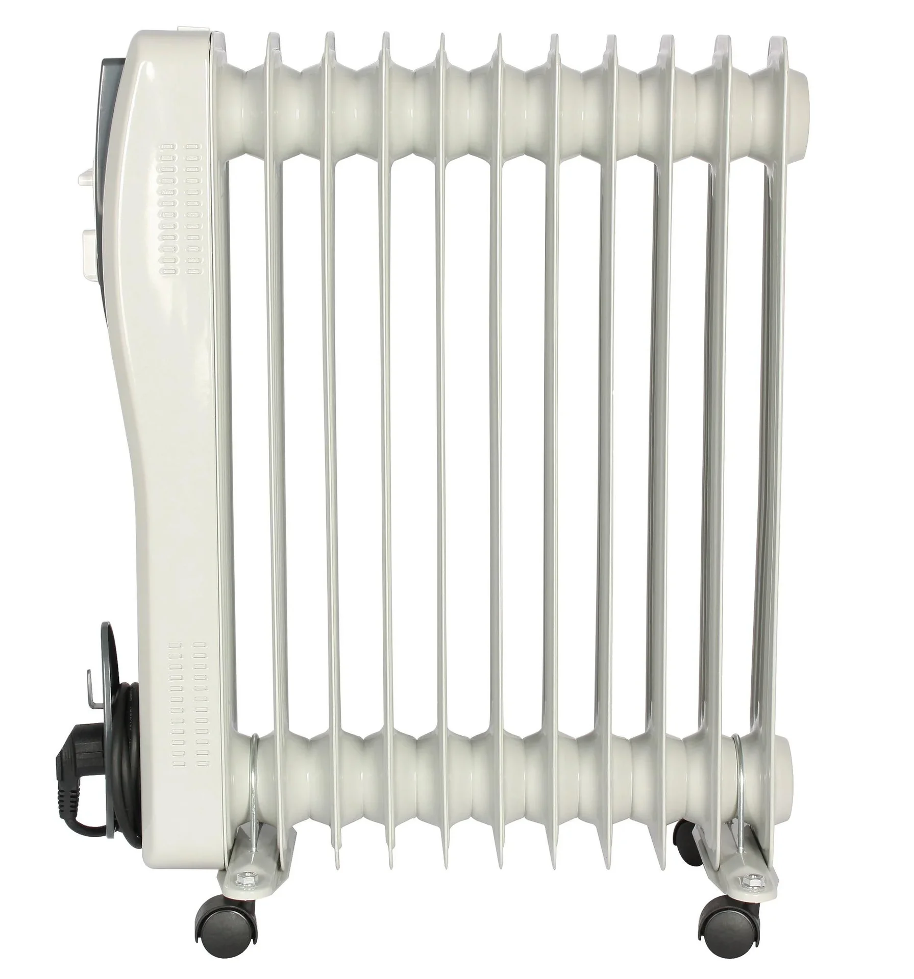 Mobiler Ölradiator, weiß, 11 Rippen - 8