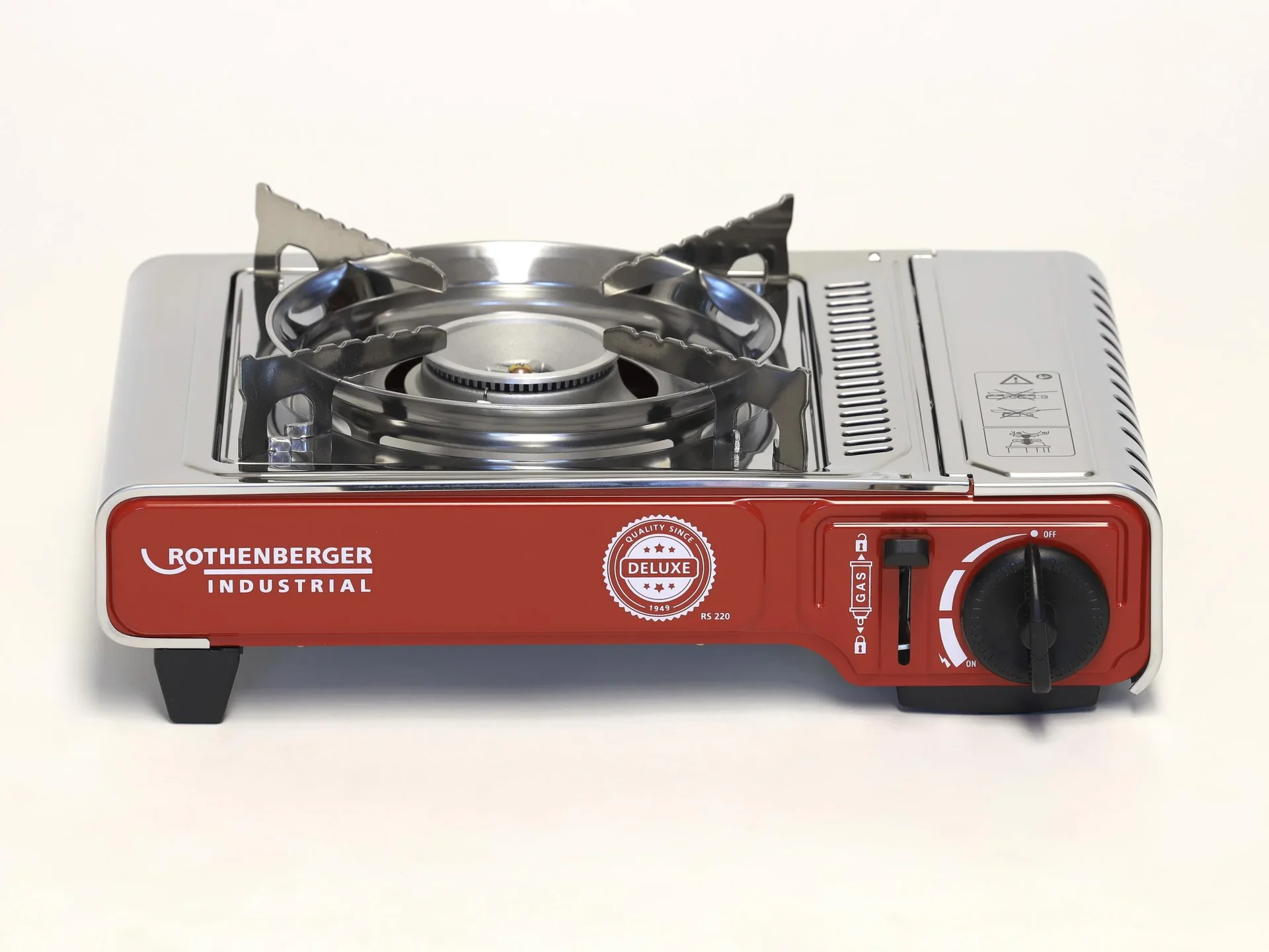 Kompakter Gas-Tischkocher Deluxe RS 220 mit integriertem Kartuschenfach - 4