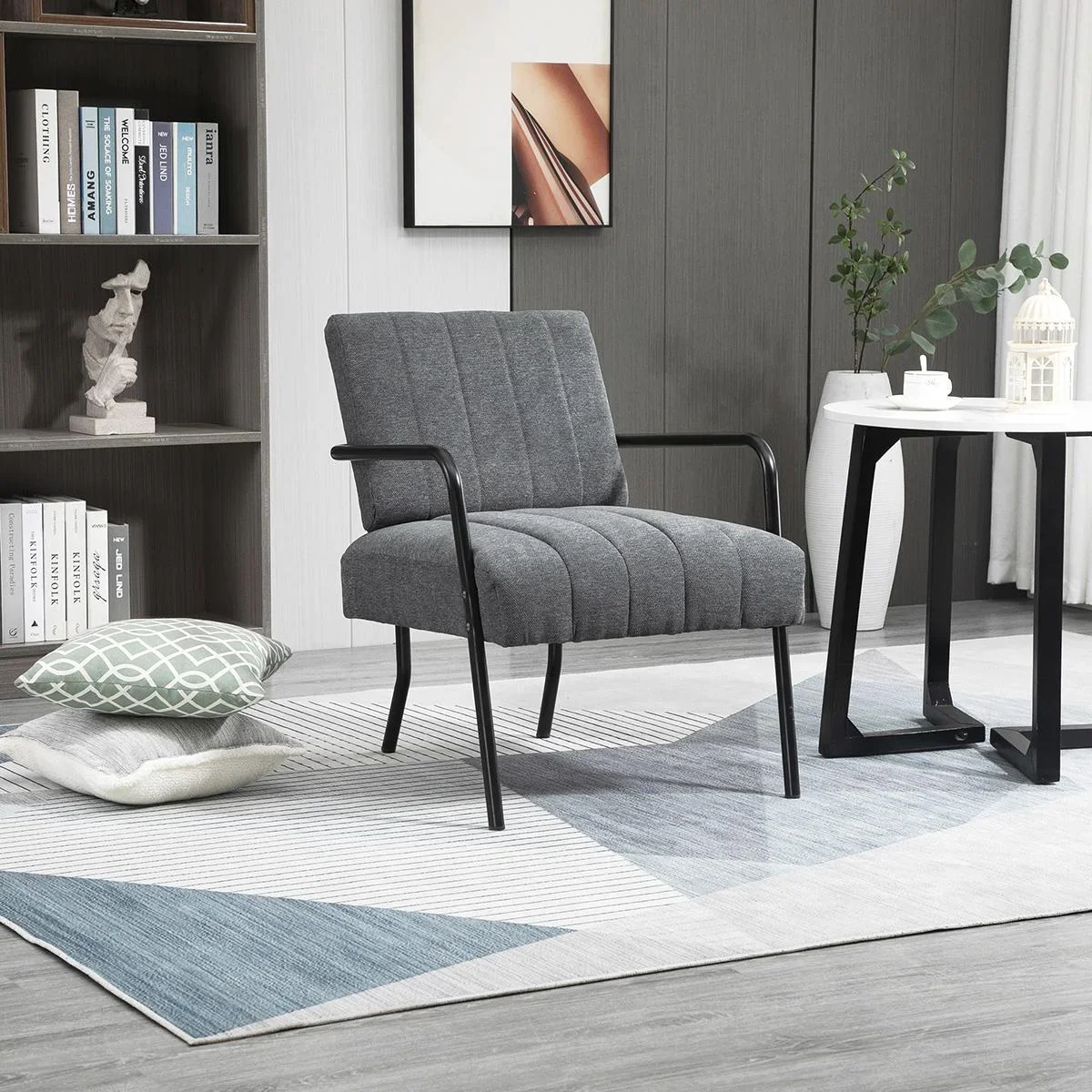 Akzent Stuhl 59 cm x 75 cm x 77 cm - 2