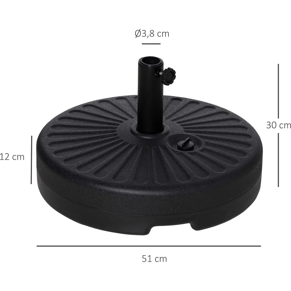 Sonnenschirmständer 22 kg Schirmst - 1