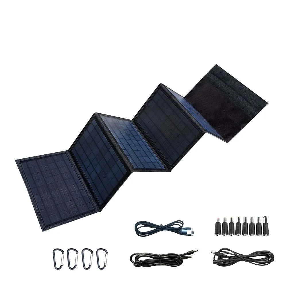 Tragbare Stromversorgungsstation mit Solarpanel und Lampe - 5