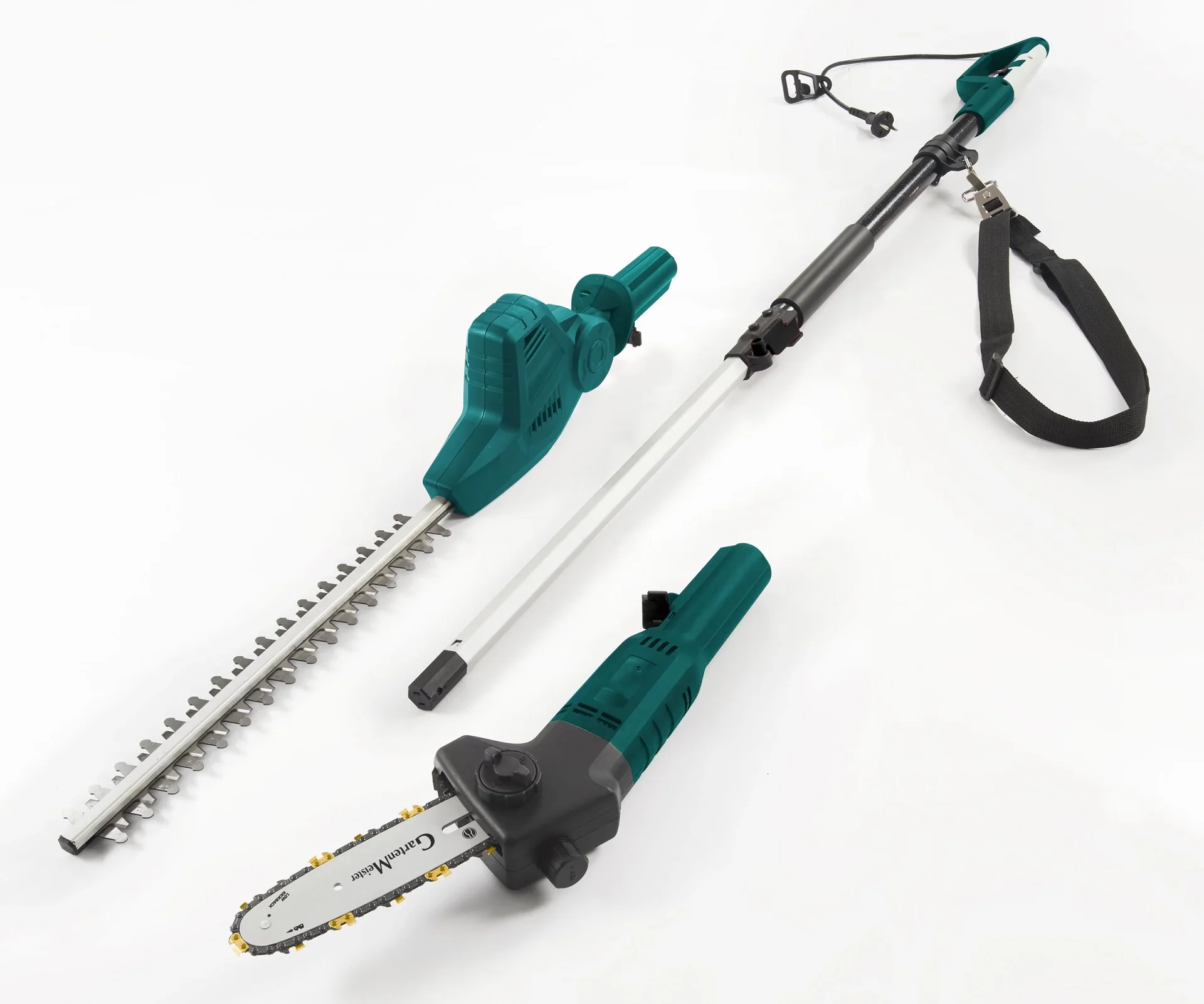 3 in 1 Elektrisches Multi-Tool "GM EMT 500/7" mit Teleskopstiel und Tragegurt + Sägekette Titan 3/8" LP 1,3-36 - 8