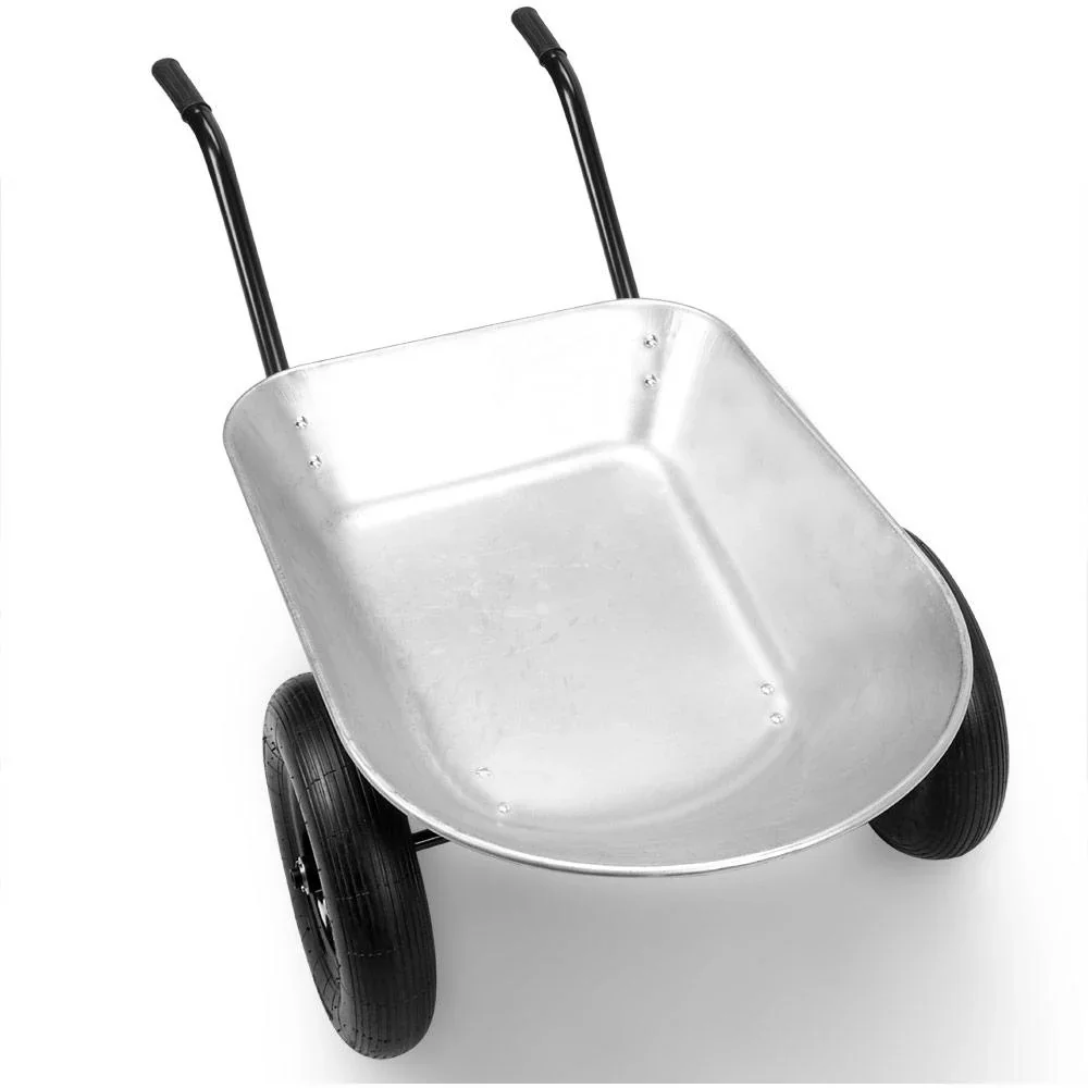 Schubkarre 150 kg mit Luftreifen - verzinkt - 0