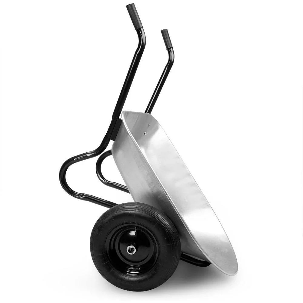 Schubkarre 150 kg mit Luftreifen - verzinkt - 4