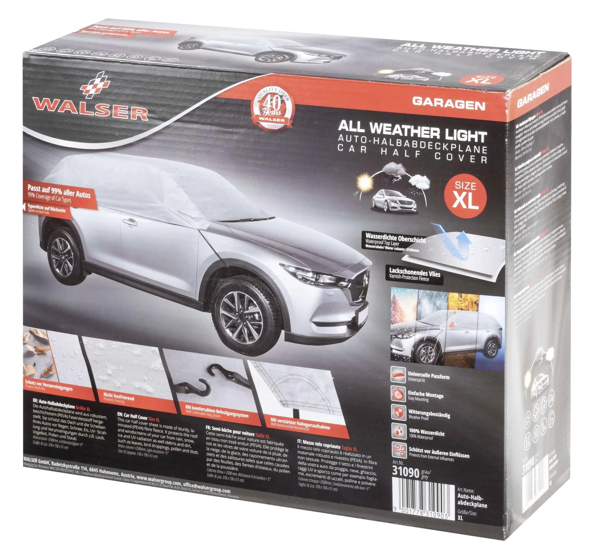 All Weather light halb - Größe XL - 318 x 158 x 51 cm - PEVA - 1