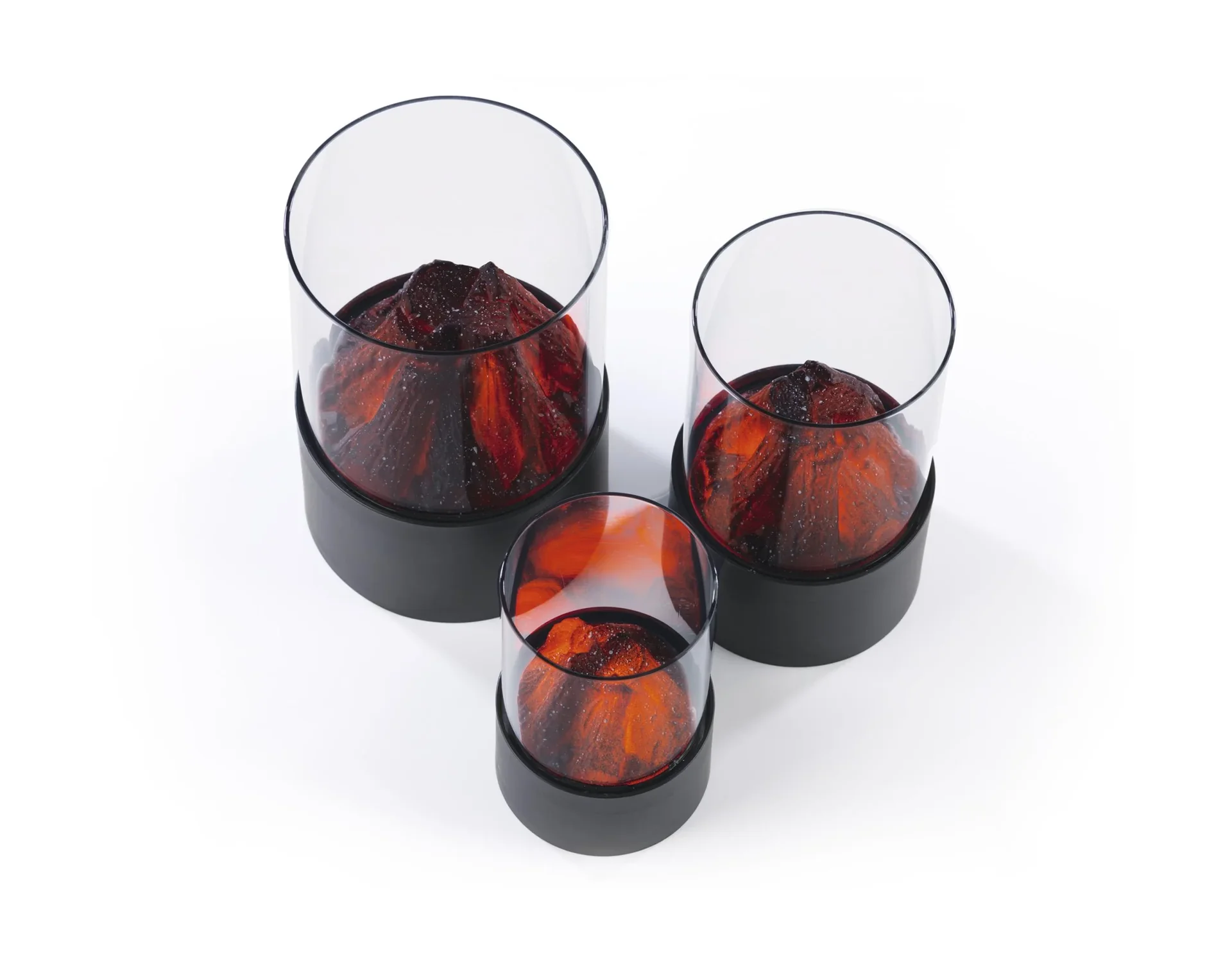 LED Licht mit Kaminfeuer-Effekt - im 3er Set - 0