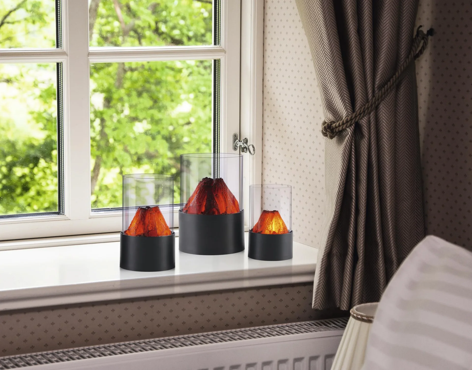 LED Licht mit Kaminfeuer-Effekt - im 3er Set - 2