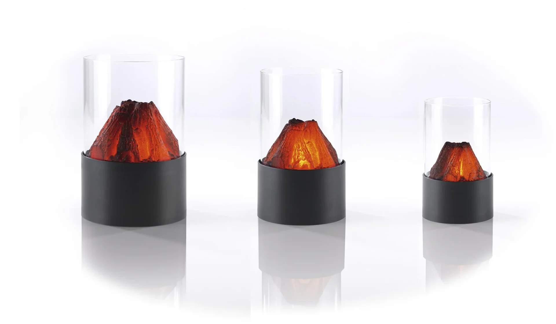 LED Licht mit Kaminfeuer-Effekt - im 3er Set - 8