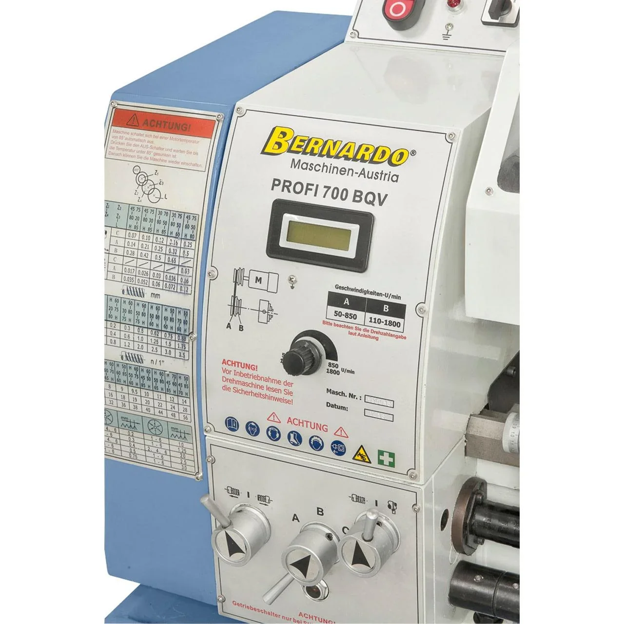 Bernardo Profi 700 Lathe BQV / 230V. Digi - 3