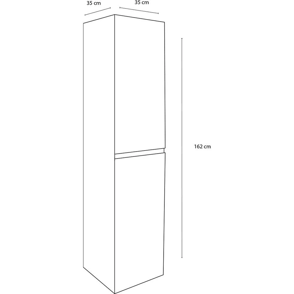 Concept Bade Hoher Schrank rechts Weiss fsc - 0