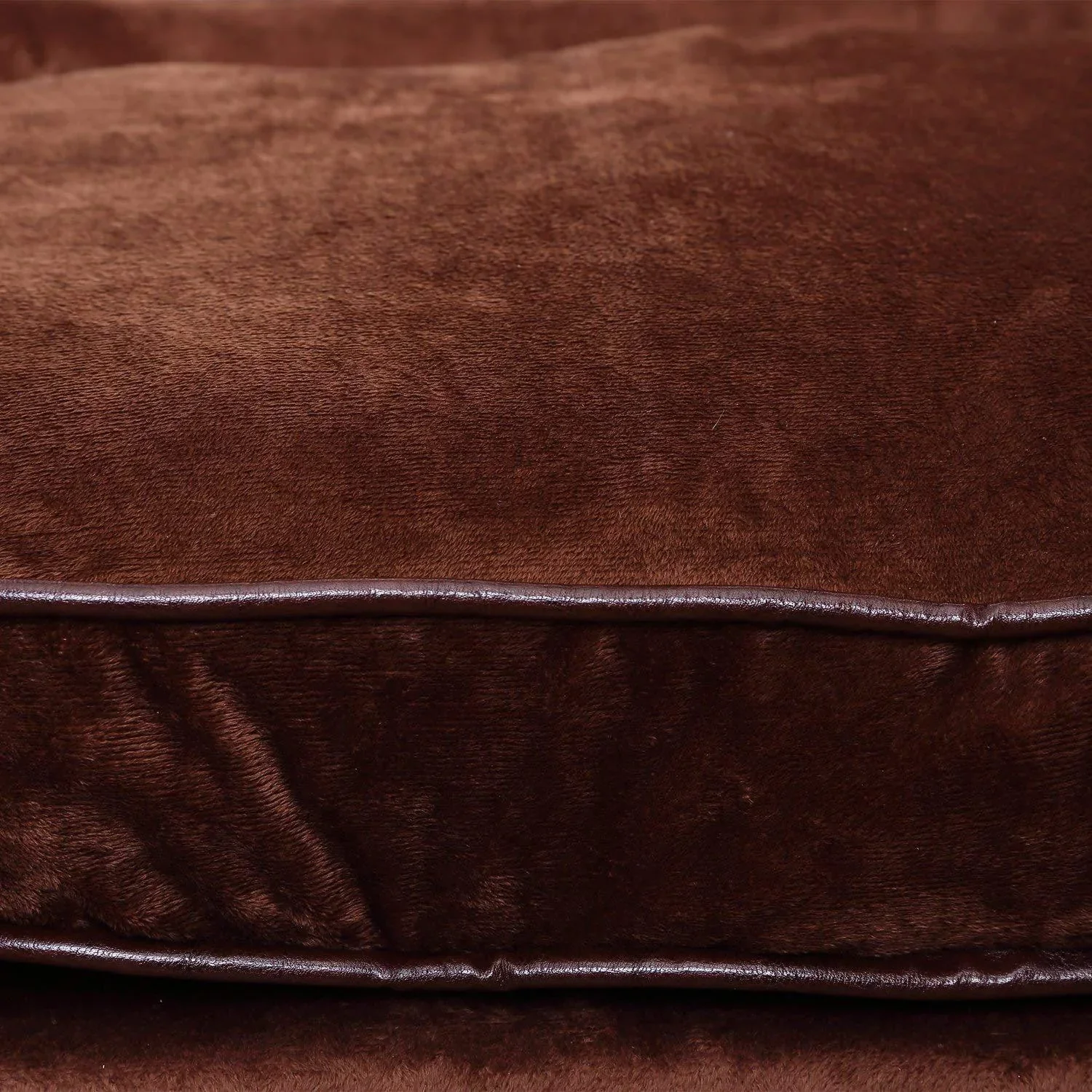 Hundematte Hundebett Hundesofa mit Kissen Rückentasche Kaffeebraun - 1