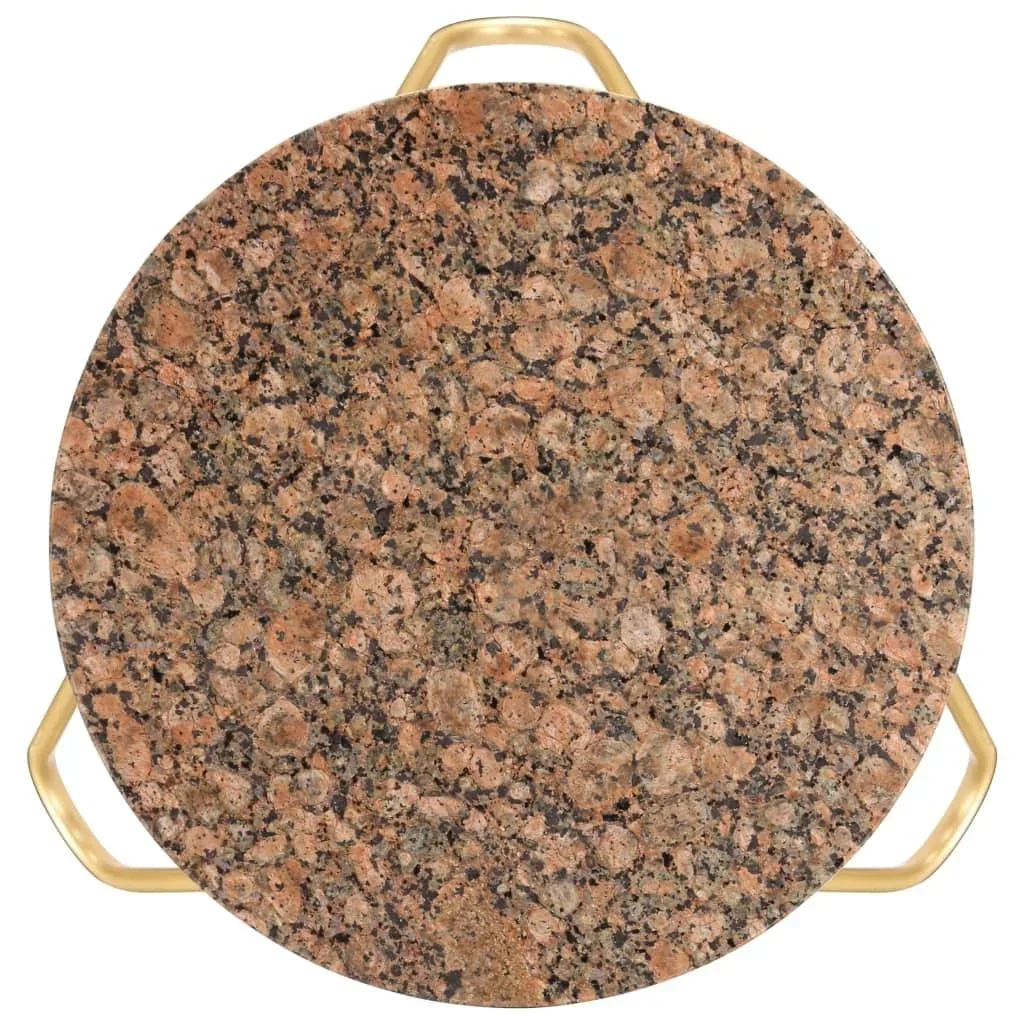 Couchtisch 40x40x40 cm Echtstein mit Marmorstruktur rot - 1