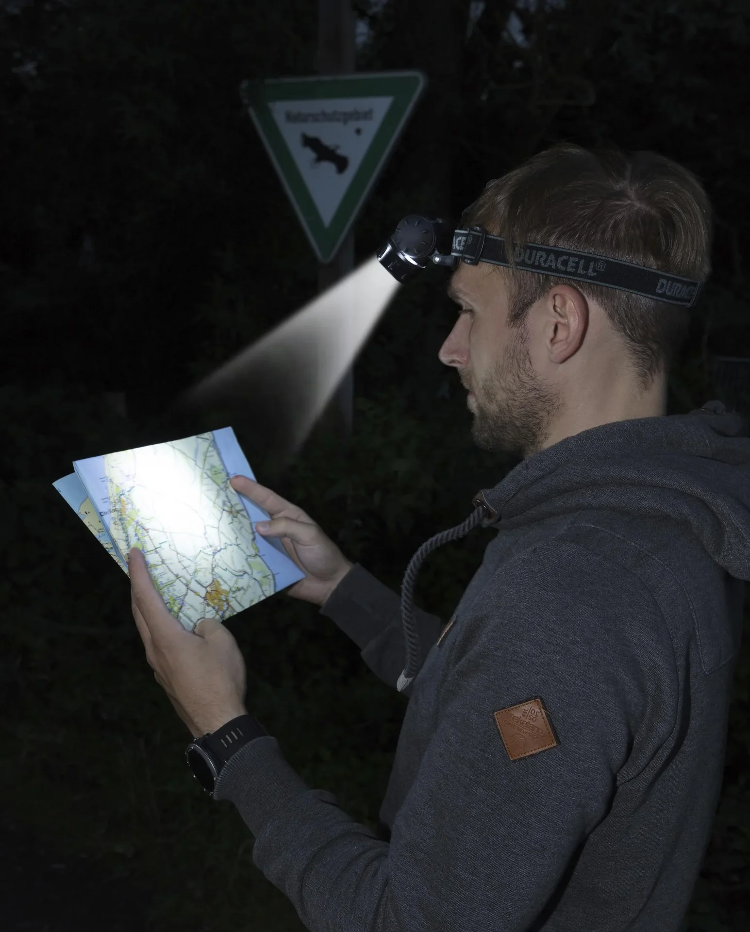 Stirnlampe mit 19 LED's inkl. Batterien - 1