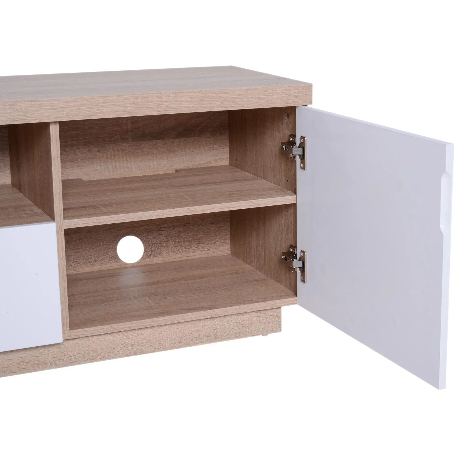 Fernsehtisch Fernsehschrank TV-Board Lowboard TV-Schrank Unterschrank 1 x Schublade 2 x Schränke 150 x 39 x 50 cm - 0