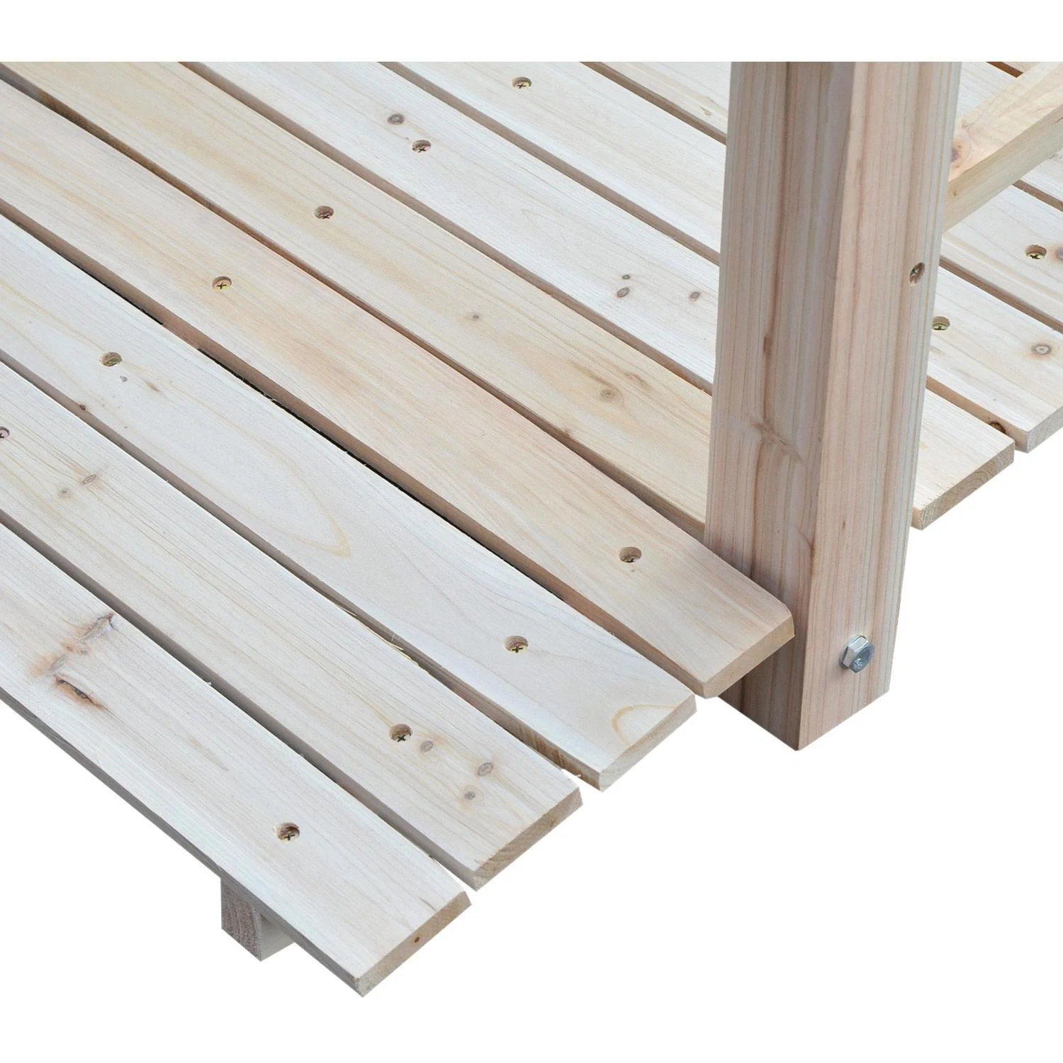 Gartenbrücke Holzbrücke Holzsteg Teichbrücke Zierbrücke mit Geländer bis 180 kg Tannenholz Natur 152,5 x 67 x 48 cm - 1