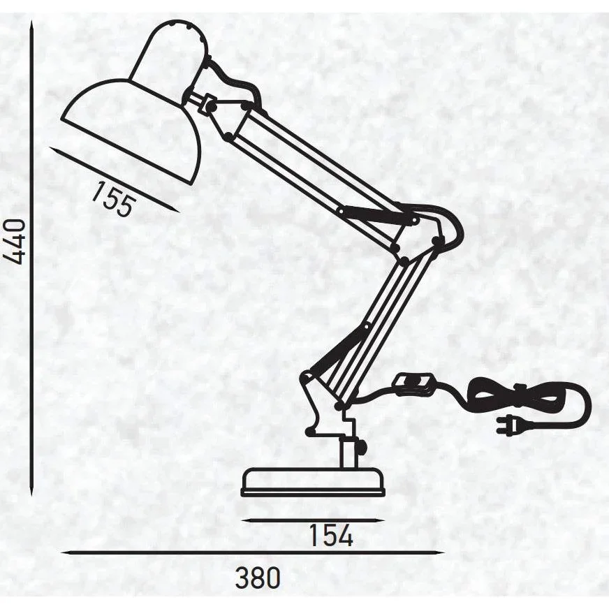 VT-7512 Schreibtischleuchte - Tischleuchte mit verstellbarem Arm - weiß - E27 - 0