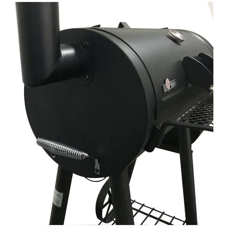 Holzkohlegrill Smoker Edmonton 121x122x55cm Schwarz - 0