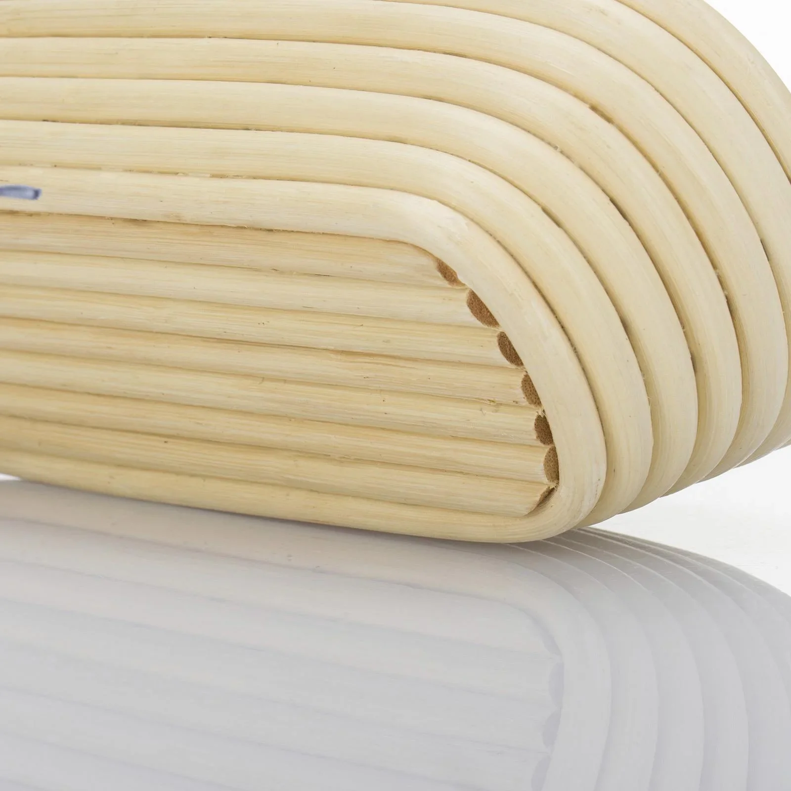 Set Gärkorb Peddigrohr mit Baumwollbezug oval - 3